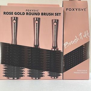 Foxy Bae Rose Gold Hair Brushes Bundle